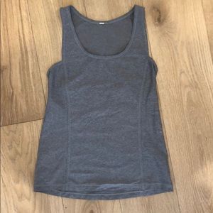 Grey Lululemon workout tank top
